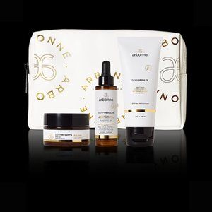 Arbonne Derm Results 3 step skincare with bag
